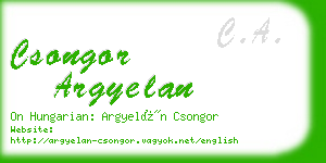 csongor argyelan business card